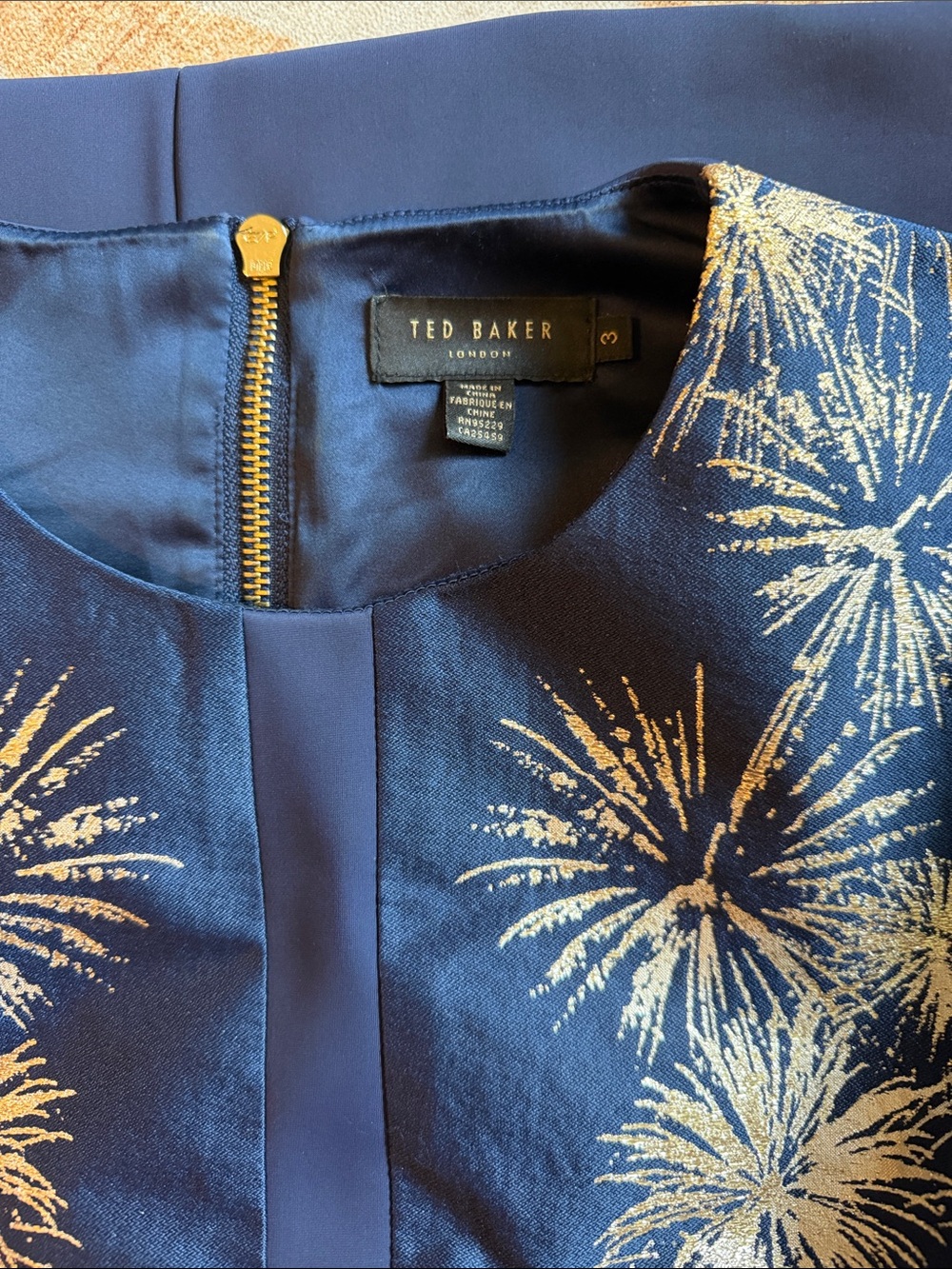 Ted Baker Navy Fireworks Dress - Picture 2 of 5